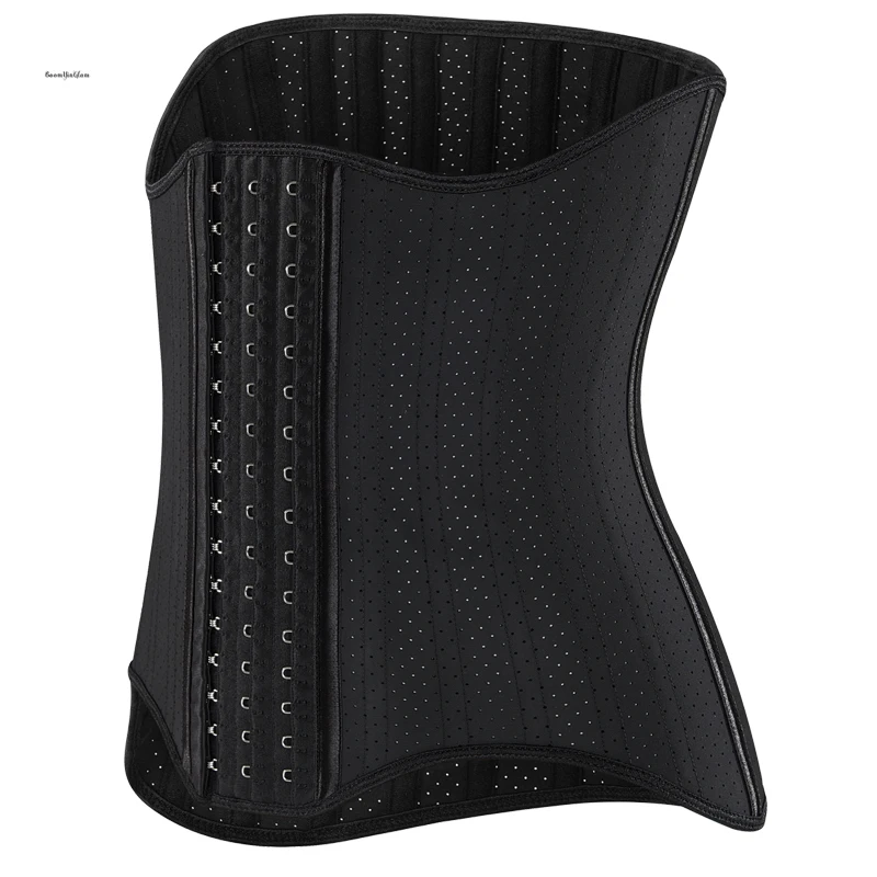 Long Torso 25 steel bones hourglass corset breathable mesh Latex Waist Trainer Trimmer Belt Slimming Woman Shaper Latex 100%