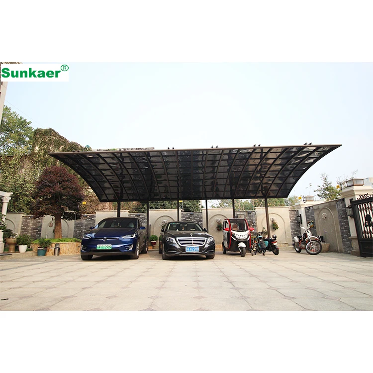 High quality large 2 car awning covering balcony arking tent shelter aluminum carport prices