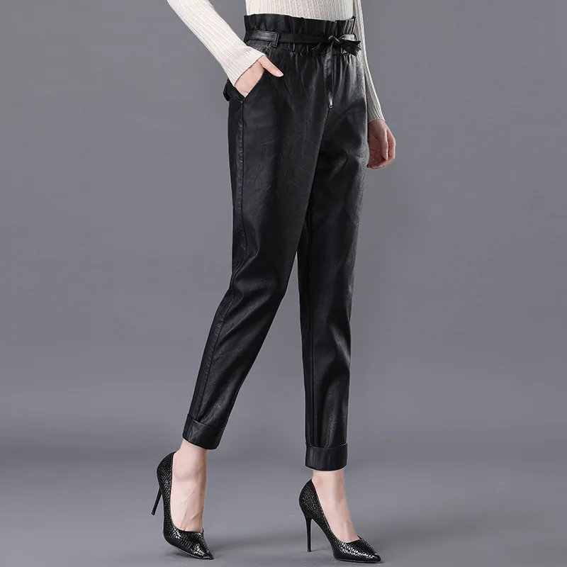 
high waisted fat girl leather pants for womens 