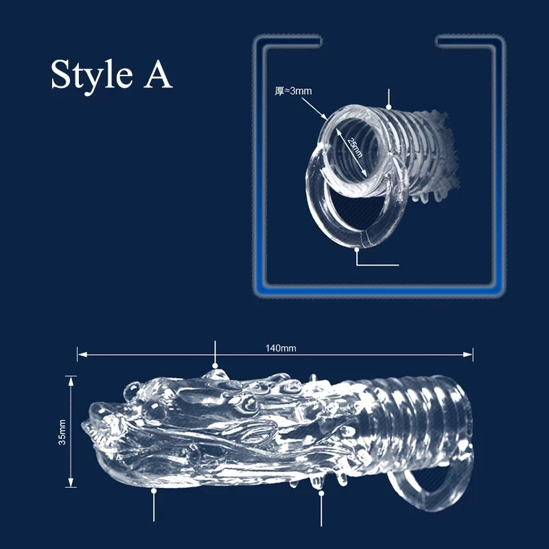 Adult Sex Toys For Men Crystal Condoms,Penis Extensions,Penis Sleeves Extend Sleeve Sex Toys Sex Product for Male