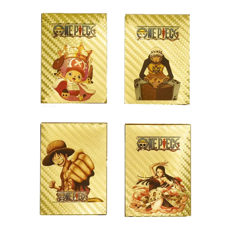 Wholesale Gold Foil Plastic Anime Game Card Collection Commemorative Trading Card Game Poker