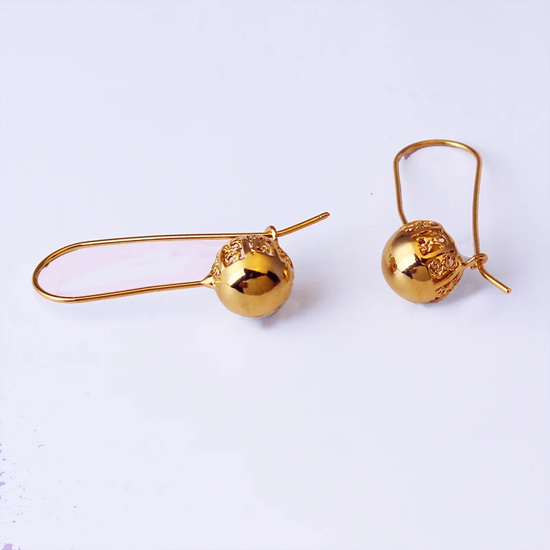 JH Popular 18k Gold Plated Simple New Design Piercing Ear Studs Earring Charm Jewelry For Women