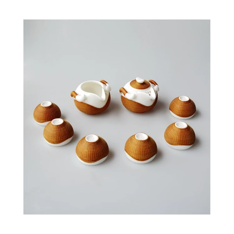 
Newly Designed Complete Set Of Tea Sets Luxurious Hand Made Bamboo Tea Cup Set 