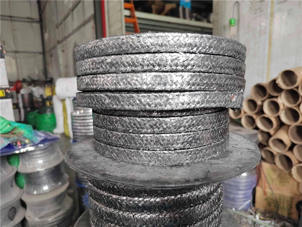 OEM manufacture supplier of expandable packings high temperature dipped black braided rope ptfe graphite gland packing