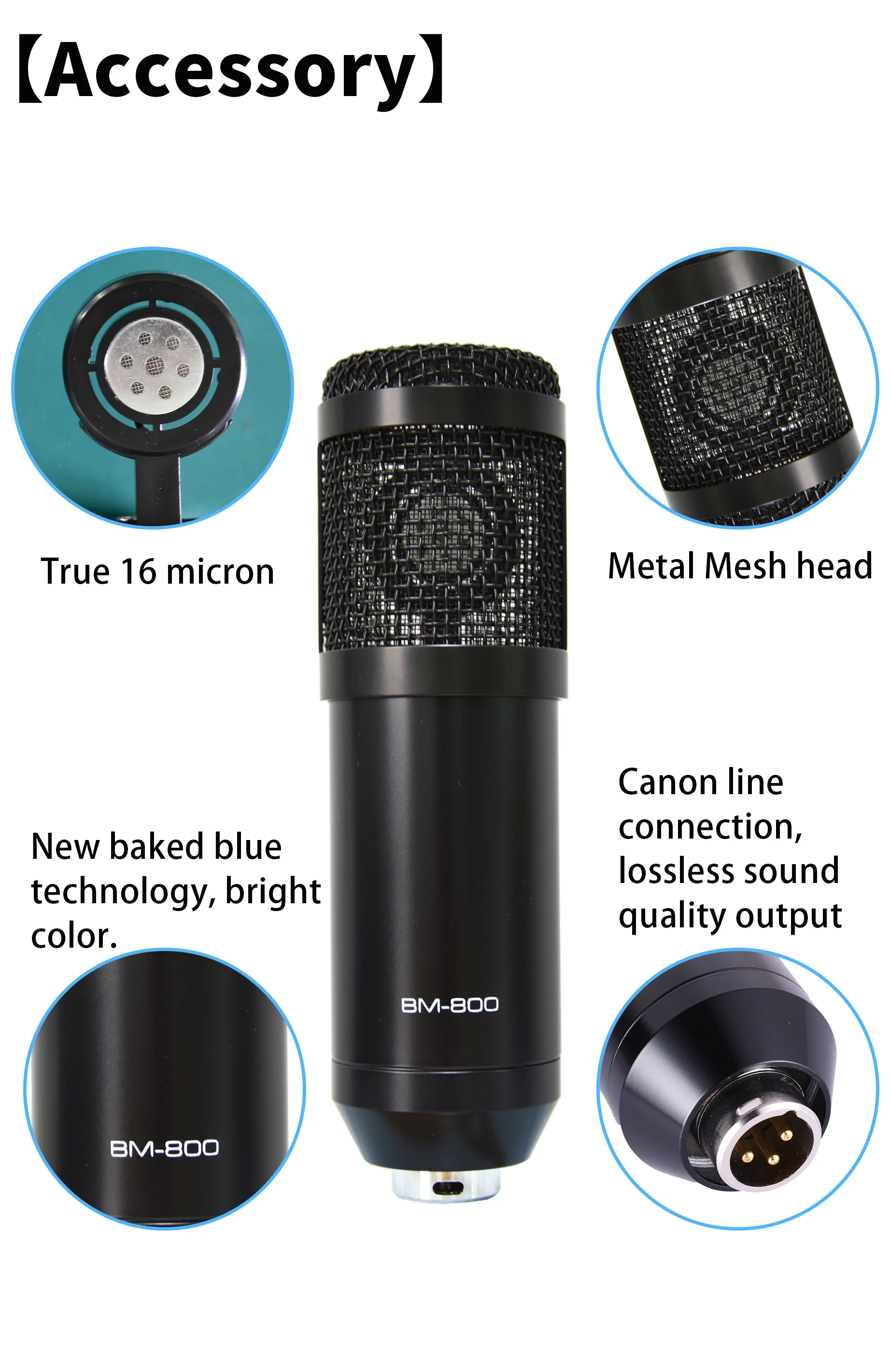 
BM800 Professional Condenser Microphone with Sound Card VE10XPRO Sound Card set for webcast live recording 