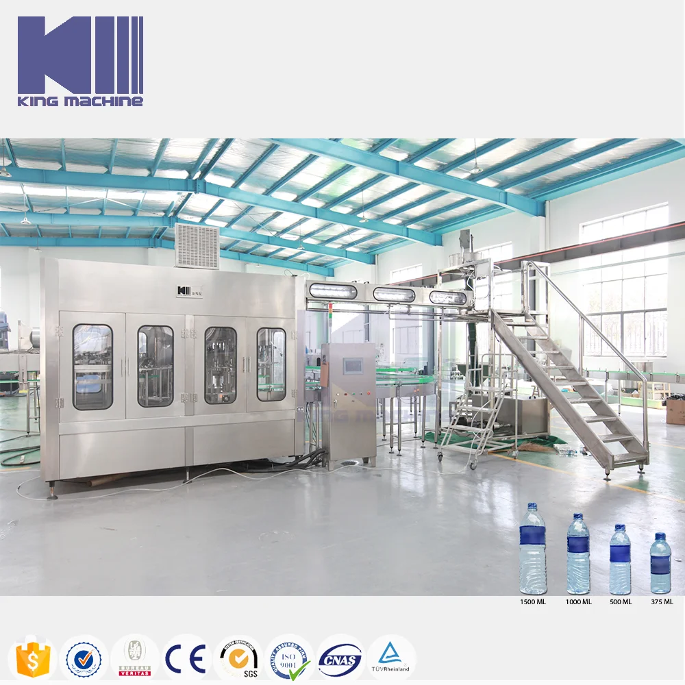 Leading OEM factory 5000BPH automatic 3 in 1 small scale water bottling machines production line