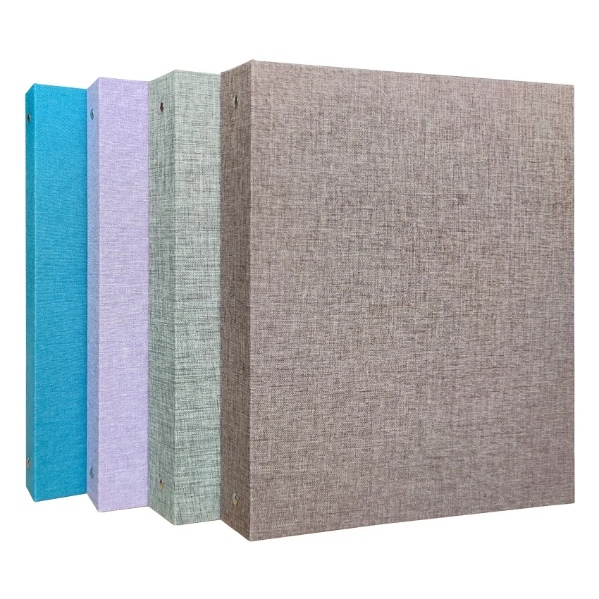 Fabric cover Loose leaf Ring bound photo album cover card collection photo album A4 file folder albums cover