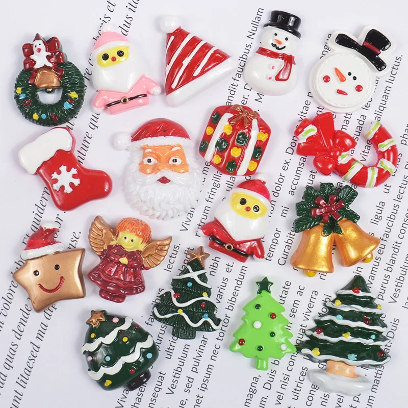 wholesale Holiday Christmas Hanging Decor Mini Santa Claus Snowman Reindeer resin christmas ornament