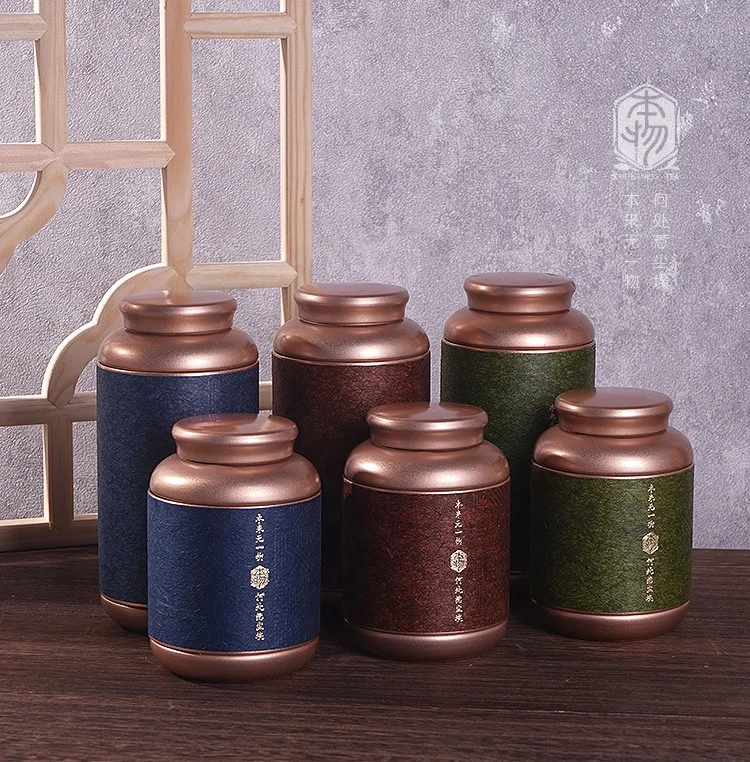 Titanium Custom Round Luxury Creative Portable Mini Aluminum Tea Can Travel Size Metal Sealed Tea Caddy