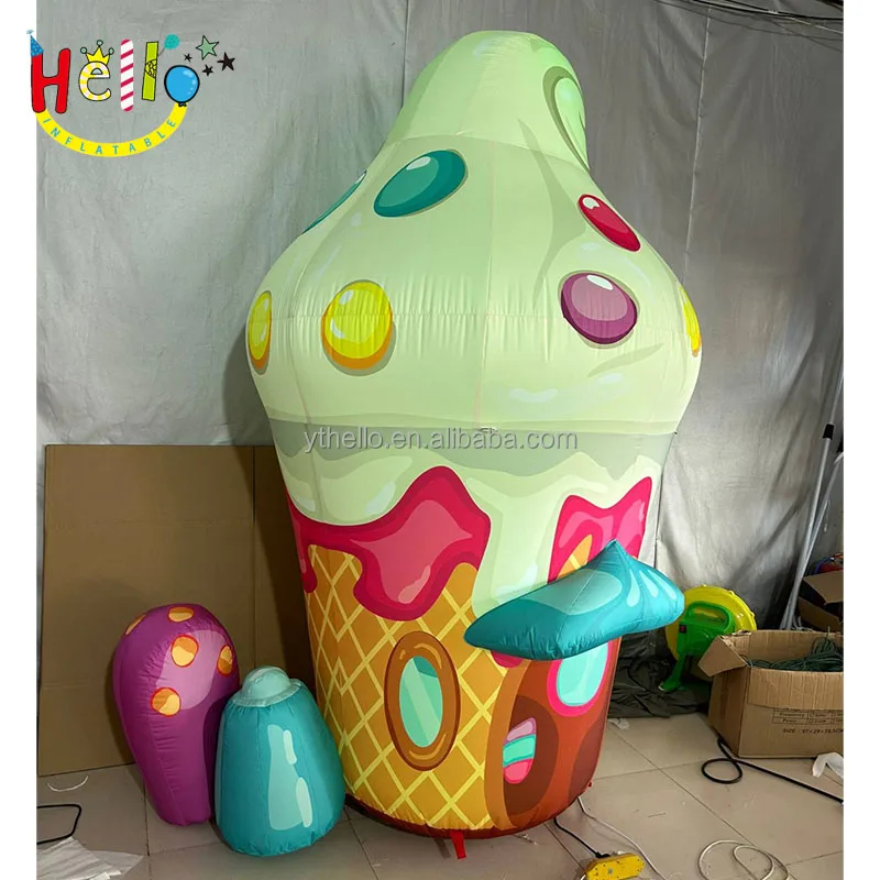 2023 Hot sale giant inflatable ice cream cone, custom ice cream inflatable for advertising