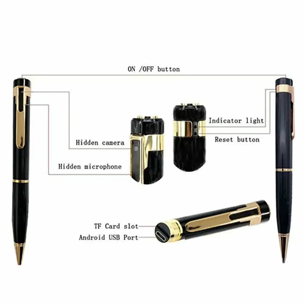 HD 1080P Mini meeting Pen Hidden Spy Camera pocket Nanny Video Recorder