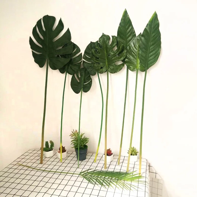 YAYUN A-3022 Real Touch Artificial Tropical Palm Tree Leaves Wedding Decoration