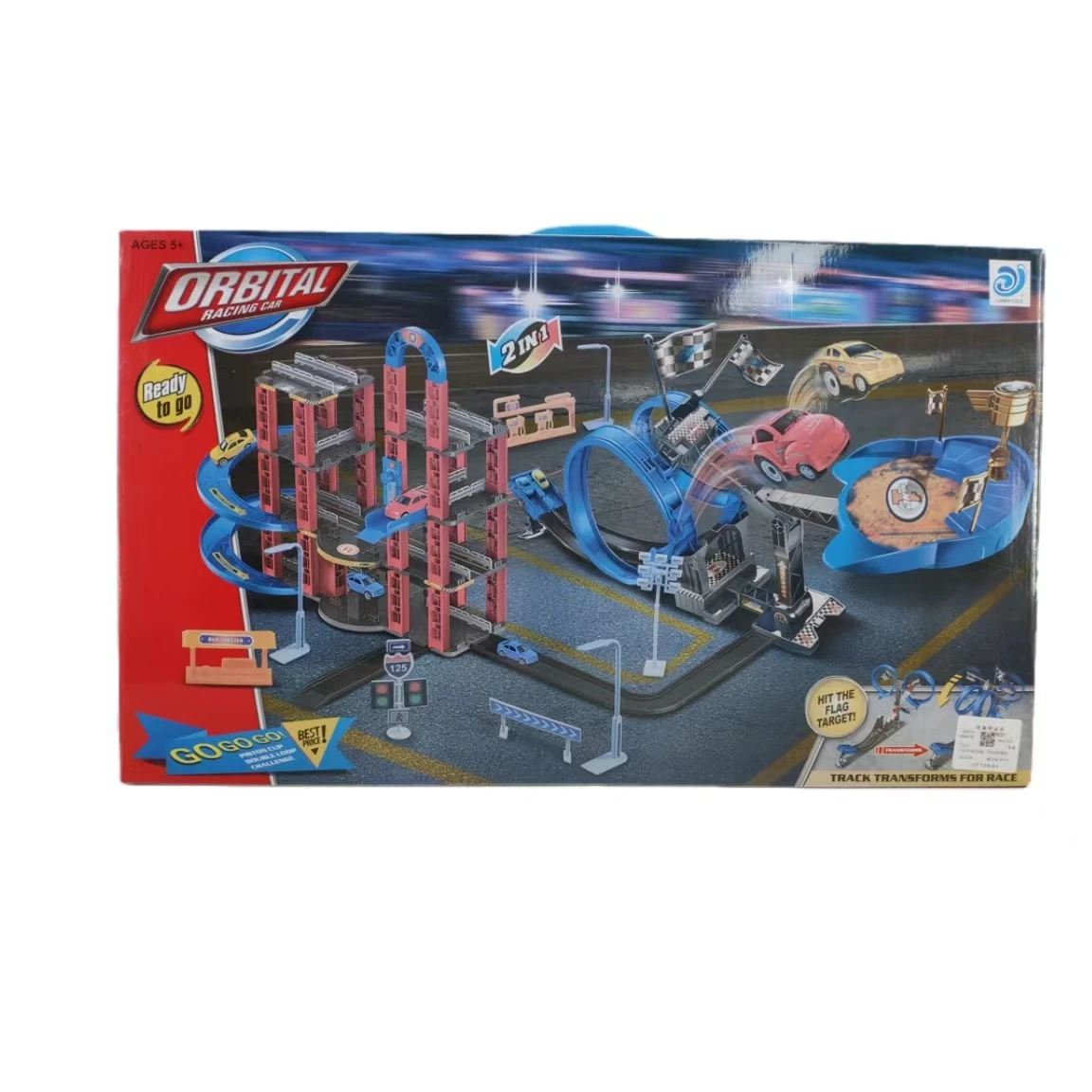 2 In 1 Railway Toy Car Track Set Car Wheels Model Toys Crazy Wheel Toy For Kid