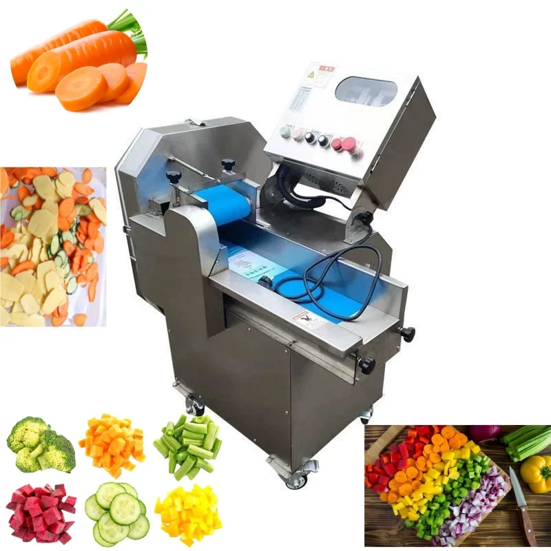 vegetable fruit cube cutter onion, ginger and garlic filling Easy to operate vegetable cutter in industrial cubes