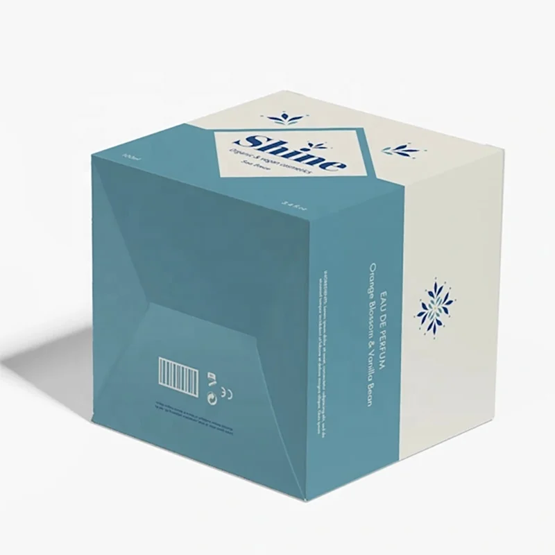 Recycle color print beauty skin care cream jar snap lock bottom packaging box custom logo and size