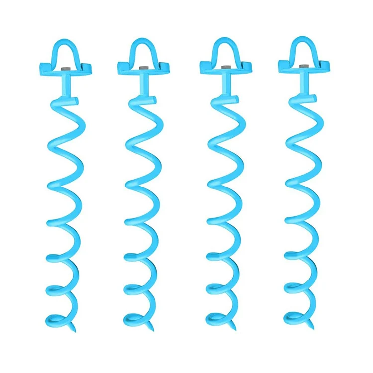 Metal kit tie down securing backyard trampoline anchors stake tent spiral nail outdoor camping ground screw anchor twist stakes