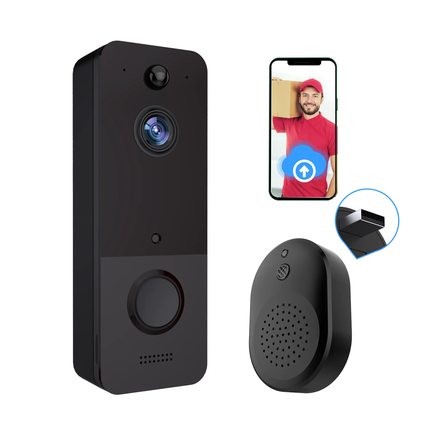 Лидер продаж на Amazon наружный дверной звонок 720P Wi-Fi видеодомофон 2 4 ГГц камера безопасности квартиры с