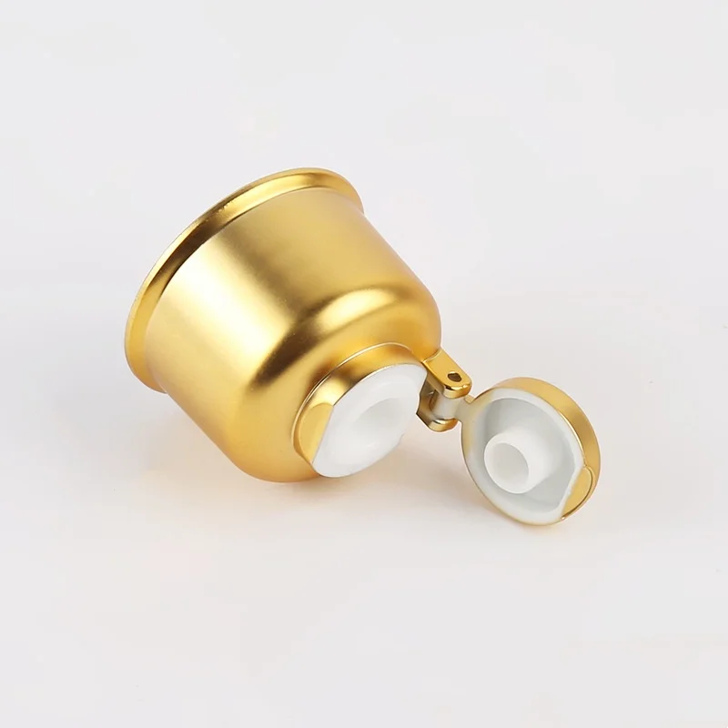 High quality 20mm 24/410 Golden Silver UV Plastic Cosmetic Packaging Screw Flip Top Cap For Shampoo Conditioner Bottle
