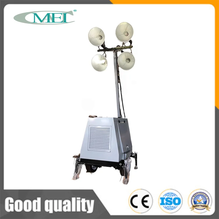 Mobile Trailer Portable Telescopic Generator Diesel Light Tower