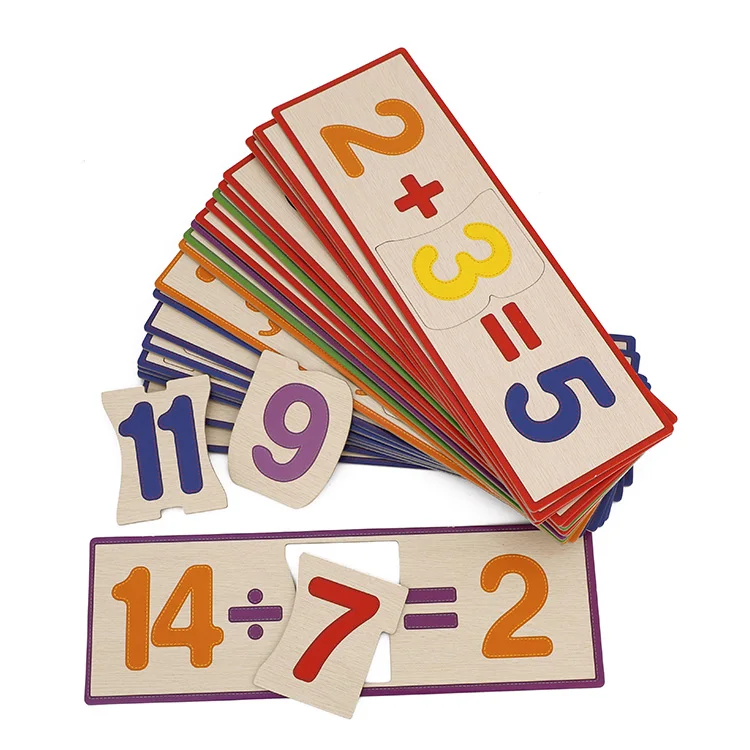 custom educational kids learning puzzle game math card game