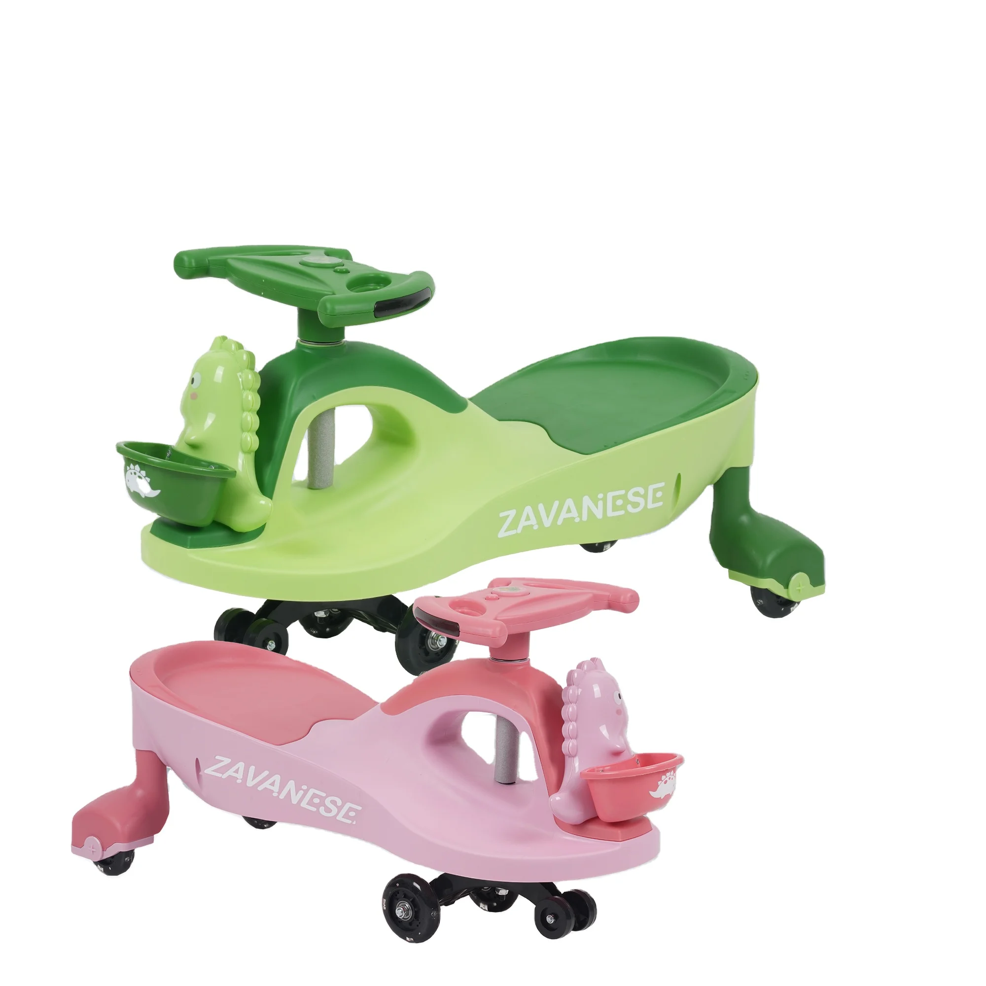 2024 wholesale kids new model wiggle swing car twist car for sale/new lovely dinosaur shape kids outdoor swing toy car