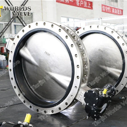 Single Acting / Double Acting Cast Iron Stainless Steel Flange Pneumatic Butterfly Valve