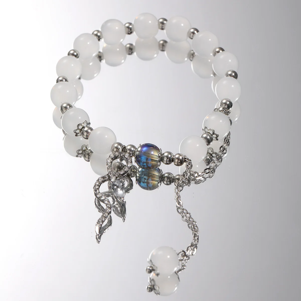 Wholesale Handmade Custom Butterfly Glass Beads Crystal Beads Bracelet Jewelry For Women