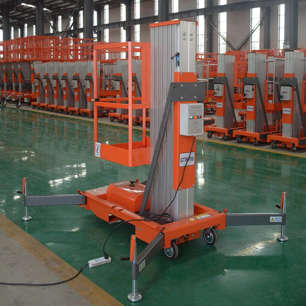 ShanDing GTWY10-130-1lifting 10m electric hydraulic AWP Aluminum Alloy Aerial Working Platform meet electric 220V