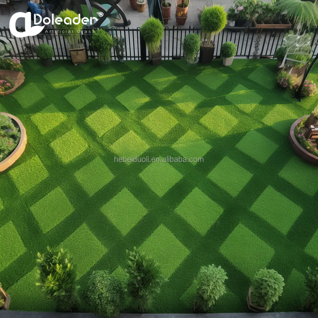 Popular Pattern Garden Style Outdoor Carpet Print Rectangle Patchwork Custom-made Material Adult Country Style Medium Pile PP+PE