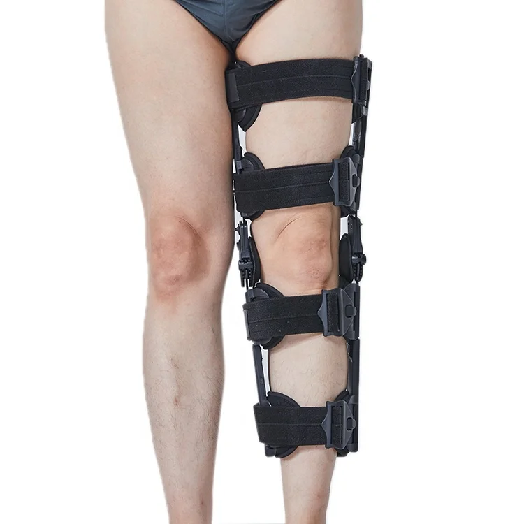 Orthopedic ROM hinged Knee Brace support for Post-op immobilization