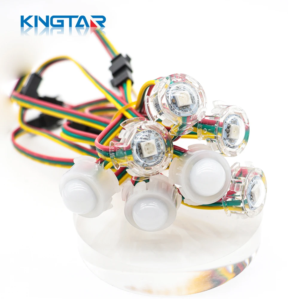 DC5V 20mm Multi-Color LED Pixel Lights IP67 Rating Christmas Decorations Wire Point Lights