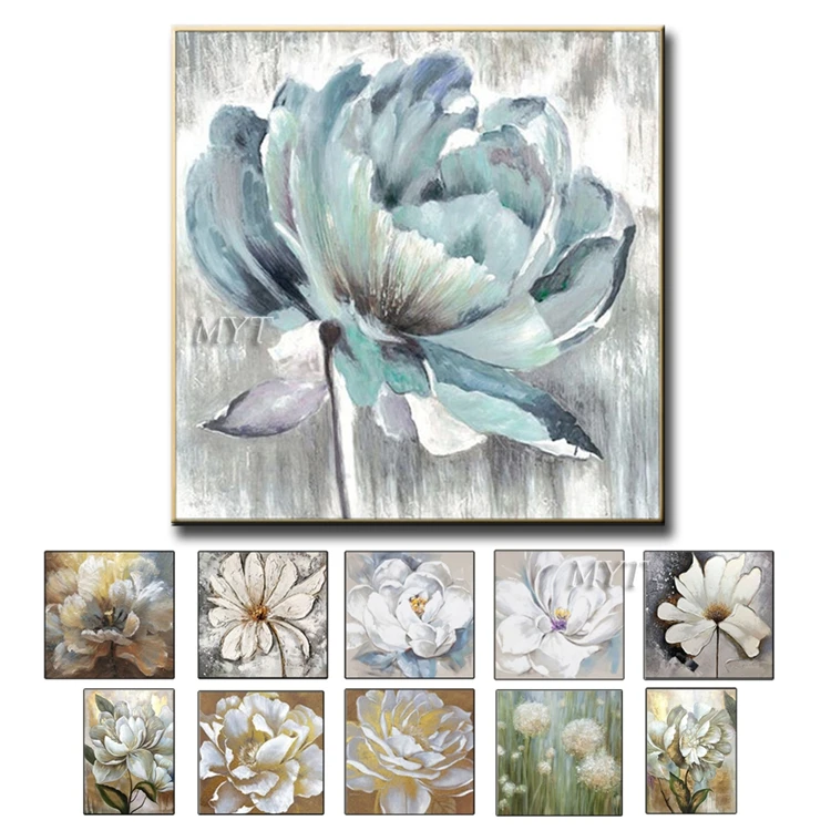 
Abstract Canvas Paintings Handmade New Flower Design Oil Painting Wall Art In Acrylic 