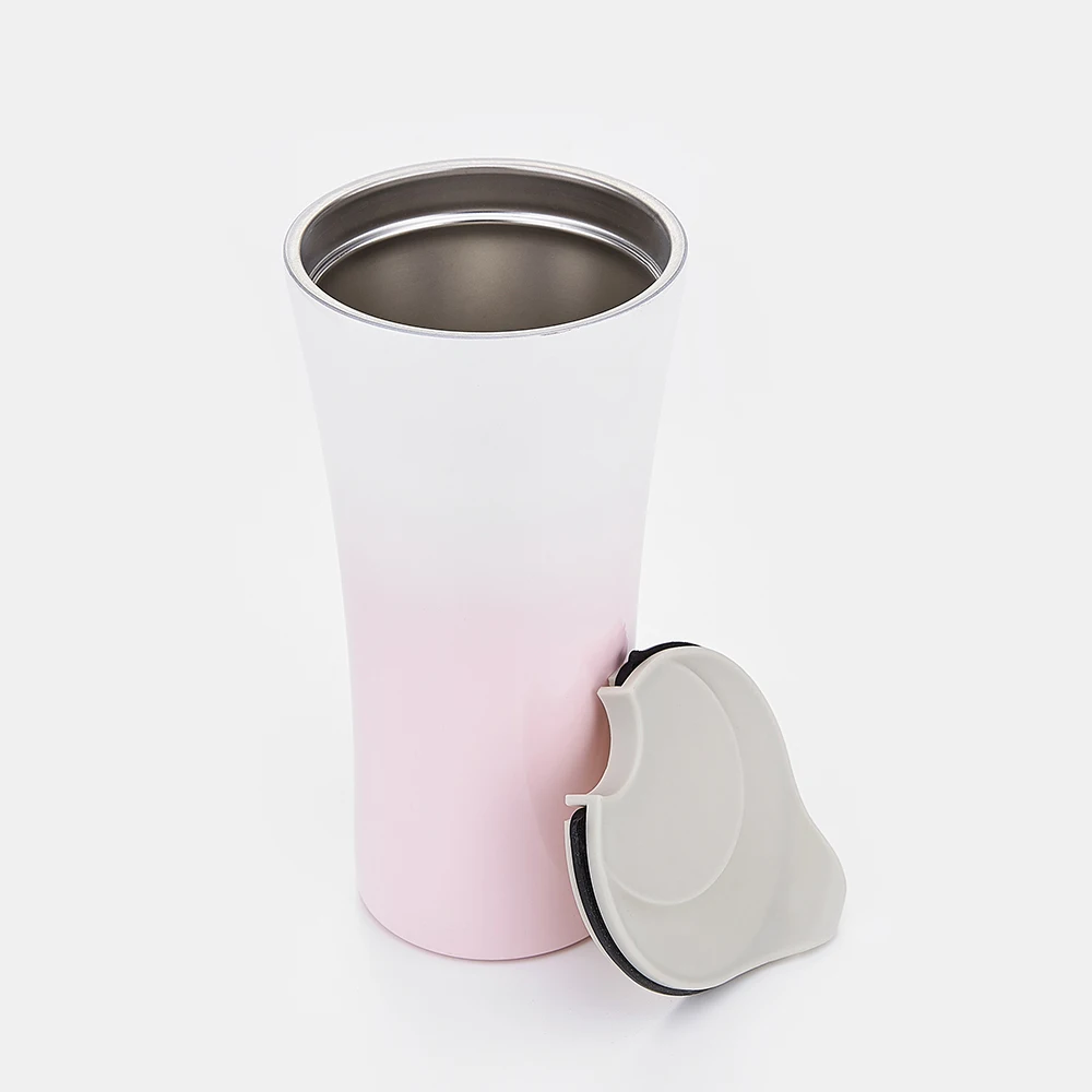 Hot products custom logo humanistic 304 metal vacuum insulated travel double wall beer coffee stainless steel travel mug