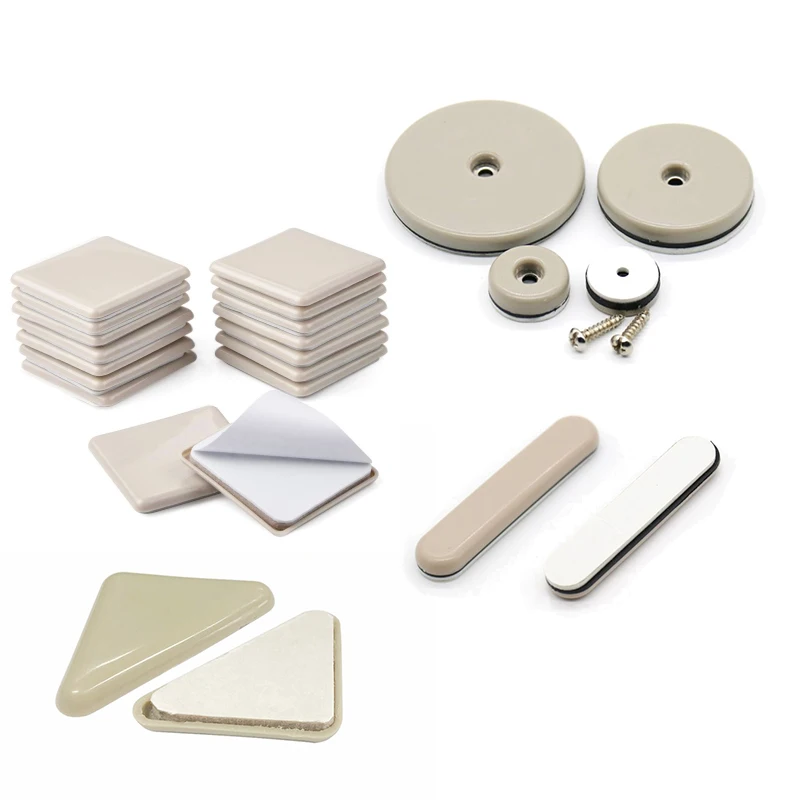 Over 30 years experience transparent beige heavy Wooden furniture Floor Protectors PTFE easy Moving glides slider pads