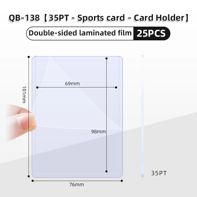Custom Card Holders Top Loads for Cards PVC Clear Plastic Card Protector for Sports Cards/Game Cards/IP Cards