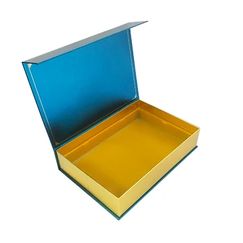 Luxury Folding Magnetic Boxes Customized Logo Pattern Printed with UV Coating Book Shaped Rigid Cardboard Plaster Package Box