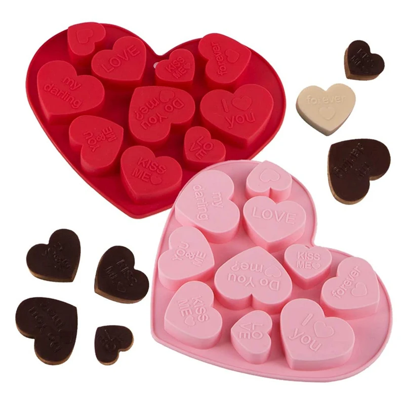 Custom Silicone Chocolate Mold 3d Heart-shaped Chocolate Silicone Mold Silicone Moulds Cake Tools for Epoxy Resin Sustainable