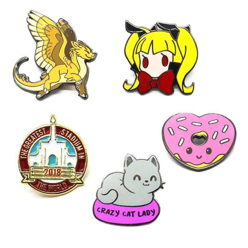 Maker Wholesale Badges Clothes Cap Security Souvenir 3D Soft Enamel Pin Logo Badge Metal Custom