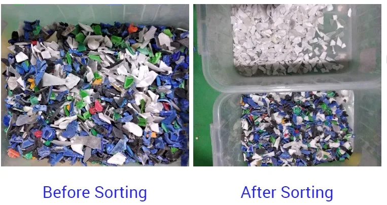 Best quality CCD plastic scraps PP PET ABS PVC HDPE Color Sorter Plastic Color Sorting Machine Plastic Separation Machine