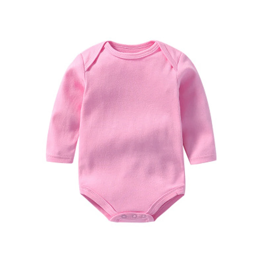 baby onesie customized organic cotton toddler products baby jumpsuit solid color long sleeve rompers baby newborn with  logo