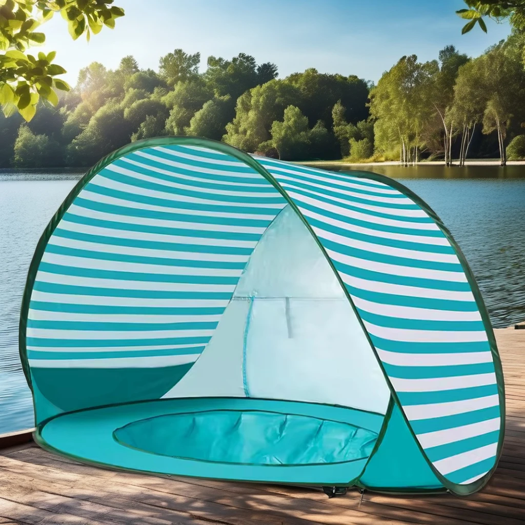 Cool Summer Portable Shade Pool Pop-Up Baby Beach Tent Waterproof Single Layer UV Protection for Children