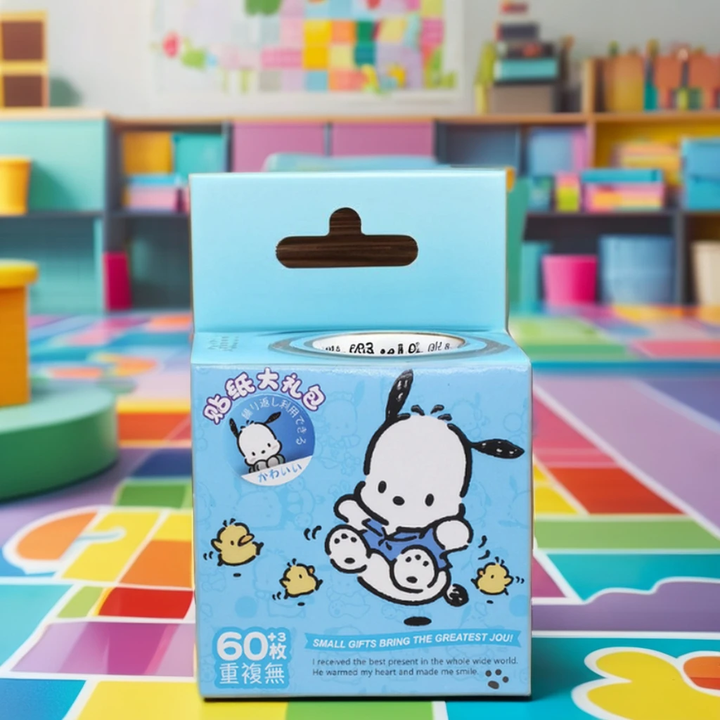 Lovely Pikachu Season 1 60-Sticker Pack Creative Office Adhesive Tape for Decorative Use