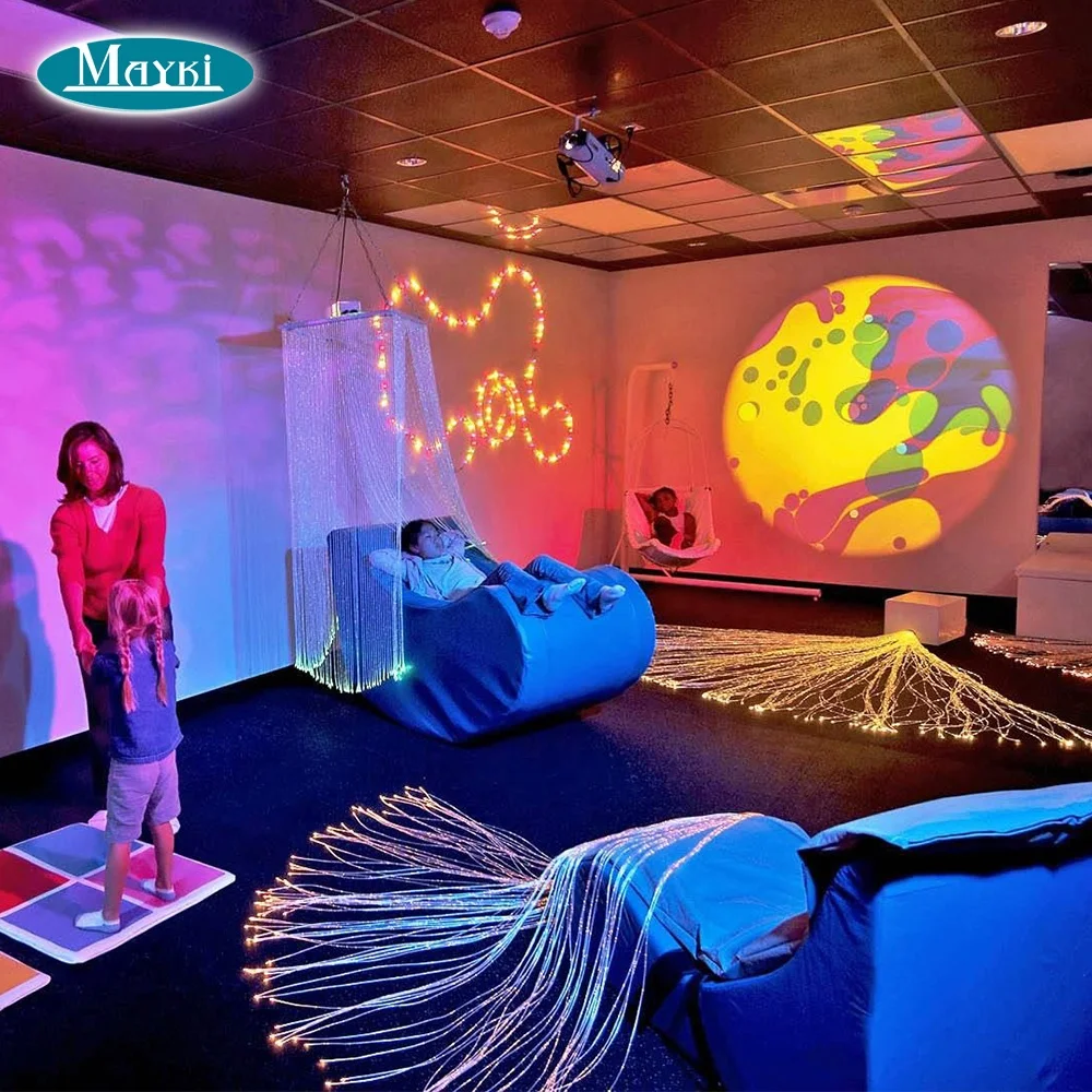 Sensory fiber optic lighting flash point kit for autism kid sensory snoezelen room