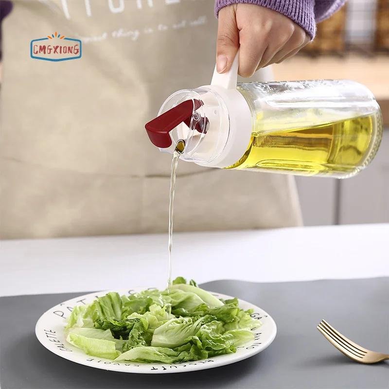 Wholesale household kitchen leak-proof automatic opening and closing glass oil pot