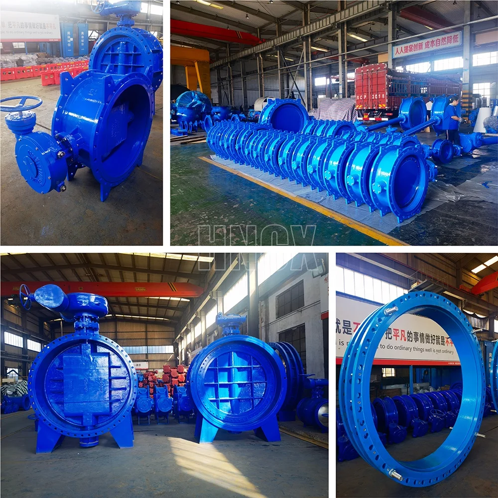 D342X-16Q double eccentric flange butterfly valve ductile iron soft sealing water supply pipe network large-size butterfly valve