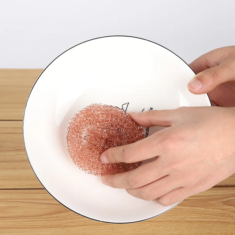 6pcs 12pcs Heavy Duty Metal Wire Scrubber Dish Washing Cleaning Steel Scourer Copper Scrubber Pad