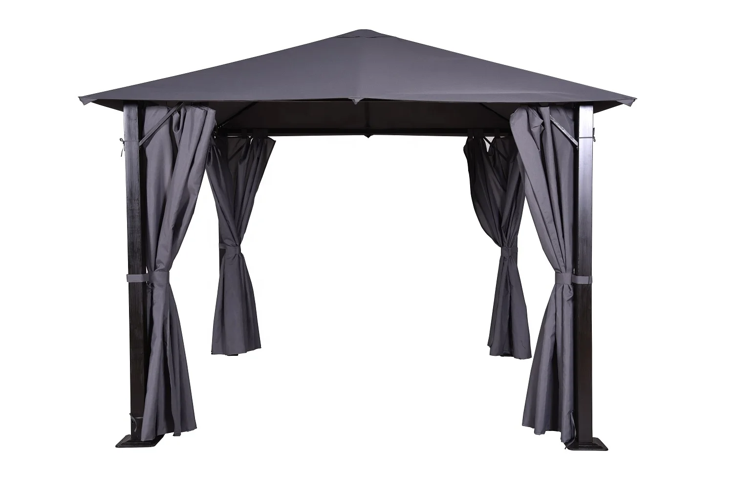 High Quality 3x3x2.6m Single Topped Hand-Painted Metal Outdoor Gazebo Aluminum & Wood Frame Motorized Steel Material for Garden