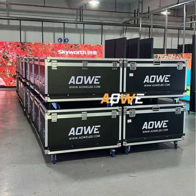 AOWE Hd Indoor P2.6/p3.9 Cabinets Led Display Virtual Waterfall Studio Trade Show Front Access Full Color Video Wall