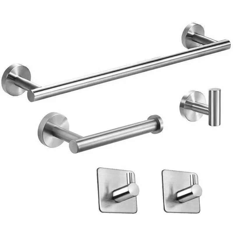 5 Pieces Bathroom Towel Holder With Stainless Steel Bath Towel Rack