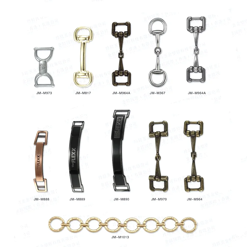 .Customized  Zinc Alloy Shoe Accessories Shoe Decoration Metal Ornaments Men Shoes Buckles Chain